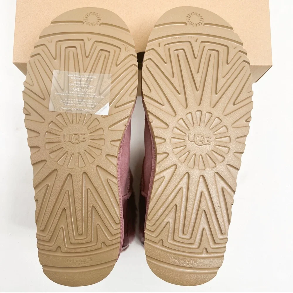 UGG Mini Bailey Bow Splatter Boots Color Urchin - Picture 14 of 15